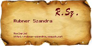 Rubner Szandra névjegykártya